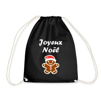 Joyeux noel pain d'épice - Sac de sport léger - noir - Devant