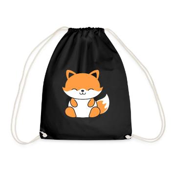 J'aime les renards - Sac de sport léger - noir - Devant
