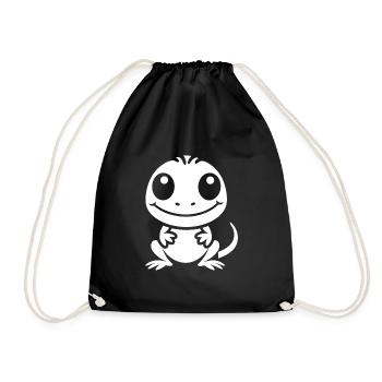 christmas reindeer cute funny smile with christmas - Sac de sport léger - noir - Devant