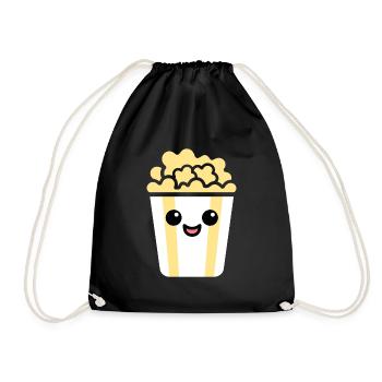 Popcorn Pot Humor - Drawstring Bag - black - Front