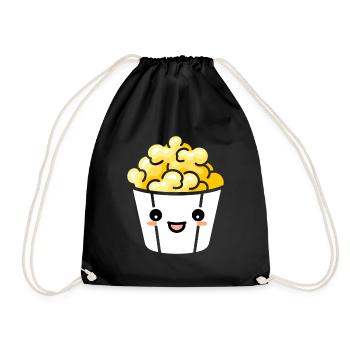 Popcorn Pot Humor - Drawstring Bag - black - Front