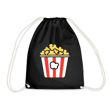 Popcorn Pot Humor - Drawstring Bag - black - Front