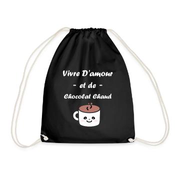 Humour petit chocolat chaud - Sac de sport léger - noir - Devant