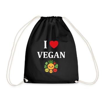 Humour petit légumes vegan - Sac de sport léger - noir - Devant