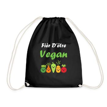 Légumes Humour je suis vegan - Sac de sport léger - noir - Devant