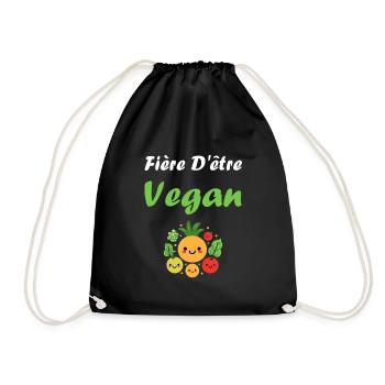 Légumes Humour je suis vegan - Sac de sport léger - noir - Devant