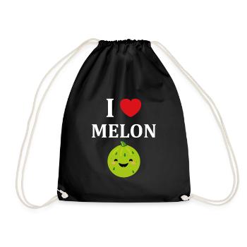 Fruit Humour petit Melon - Sac de sport léger - noir - Devant