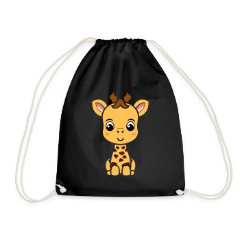 Humor Little Baby Giraffe - Drawstring Bag - black - Front
