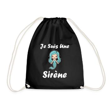 Enfant citation sirène - Sac de sport léger - noir - Devant