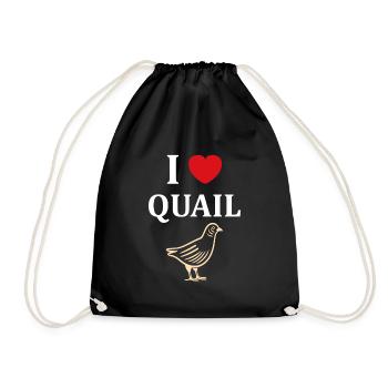 Humour Cailles oiseaux Petite caille - Sac de sport léger - noir - Devant