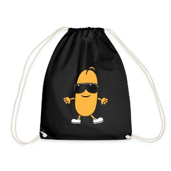Peanuts Humor Small Peanut - Drawstring Bag - black - Front