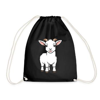 Citation humour petite chèvre - Sac de sport léger - noir - Devant