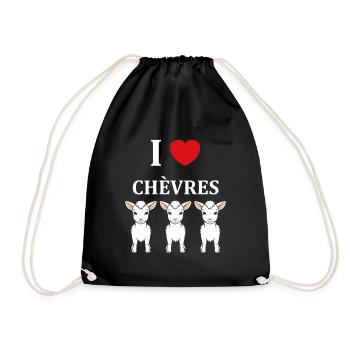Citation humour petite chèvre - Sac de sport léger - noir - Devant