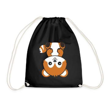 Fox Love Little Red Panda - Drawstring Bag - black - Front