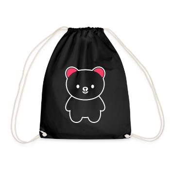 Little teddy bear teddy bear - Drawstring Bag - black - Front
