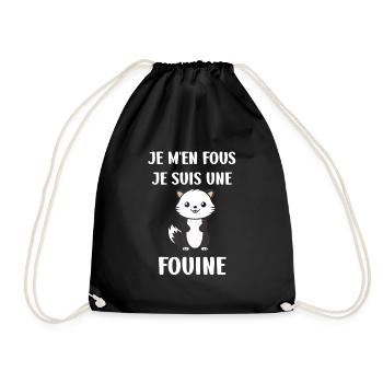Humour petite fouine - Sac de sport léger - noir - Devant