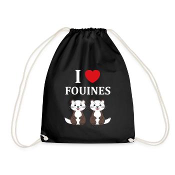 Humour petite fouine - Sac de sport léger - noir - Devant