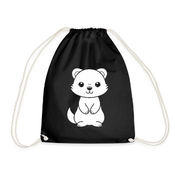 Humor little weasel - Drawstring Bag - black - Front