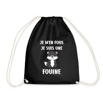 Humour petite fouine - Sac de sport léger - noir - Devant