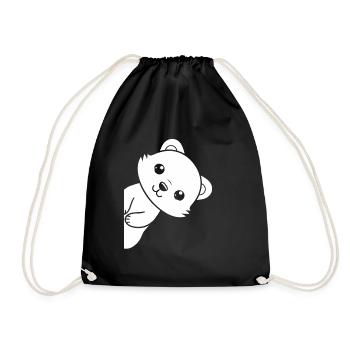 Humor little weasel - Drawstring Bag - black - Front