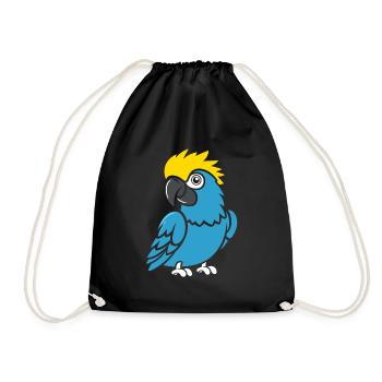 Humour petit perroquet - Sac de sport léger - noir - Devant