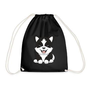 Humor kleiner Husky - Turnbeutel - Schwarz - Vorne