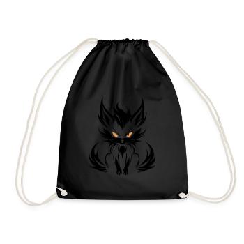 Humour petit renard japonais kitsune - Sac de sport léger - noir - Devant