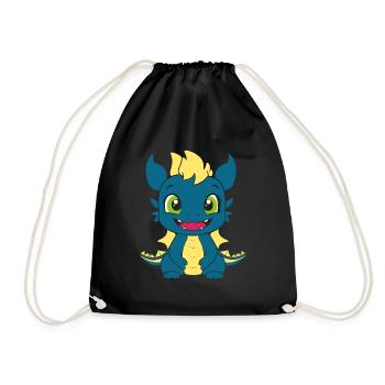 Baby Dragon - Drawstring Bag - black - Front