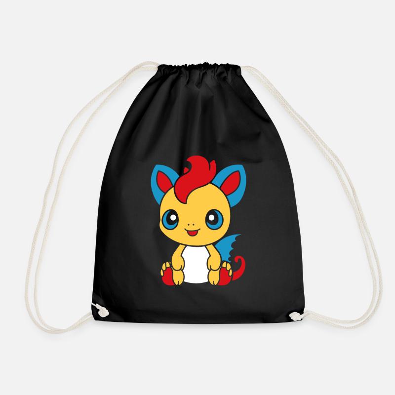 Baby Dragon - Drawstring Bag - black