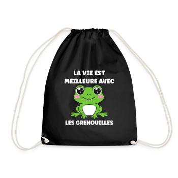 Petite grenouille - Sac de sport léger - noir - Devant