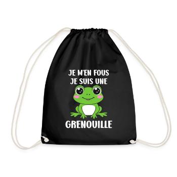 Petite grenouille - Sac de sport léger - noir - Devant