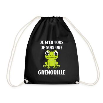 Petite grenouille - Sac de sport léger - noir - Devant