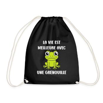 Petite grenouille - Sac de sport léger - noir - Devant