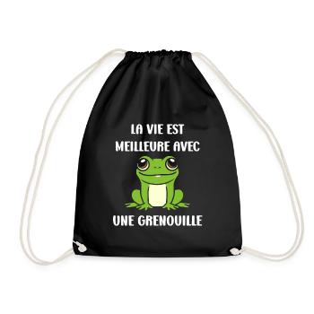 Petite grenouille - Sac de sport léger - noir - Devant