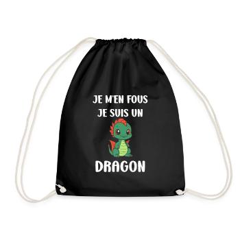 Bébé dragon - Sac de sport léger - noir - Devant