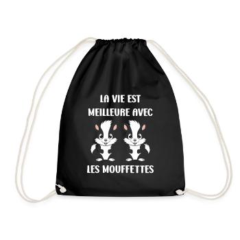 Humour Mouffette - Sac de sport léger - noir - Devant