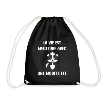 Humour Mouffette - Sac de sport léger - noir - Devant