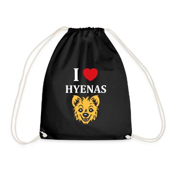 hyène - Sac de sport léger - noir - Devant