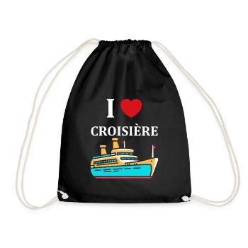 I love Croisière - Sac de sport léger - noir - Devant