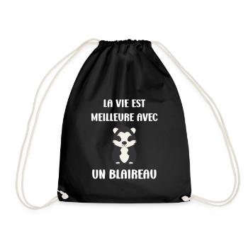 Humour blaireau - Sac de sport léger - noir - Devant