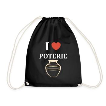Humour pots de Poterie - Sac de sport léger - noir - Devant