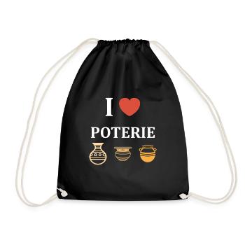 Humour pots de Poterie - Sac de sport léger - noir - Devant