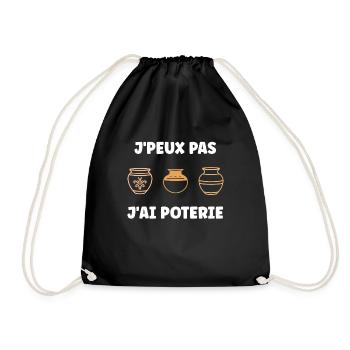 Humour pots de Poterie - Sac de sport léger - noir - Devant