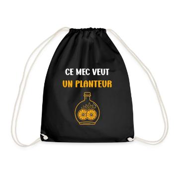 Humour punch planteur - Sac de sport léger - noir - Devant