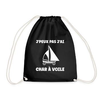 Humour Char à voile - Sac de sport léger - noir - Devant