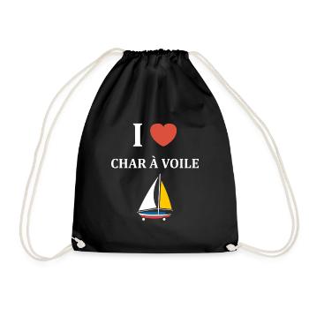 Humour Char à voile - Sac de sport léger - noir - Devant
