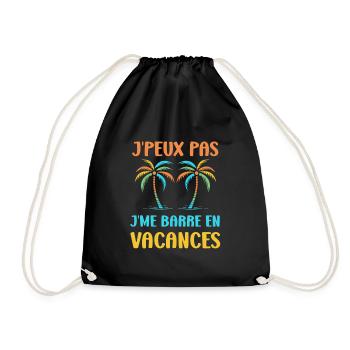 je suis en vacances - Sac de sport léger - noir - Devant