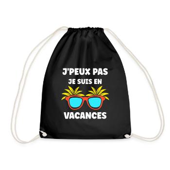 Je suis en vacances - Sac de sport léger - noir - Devant