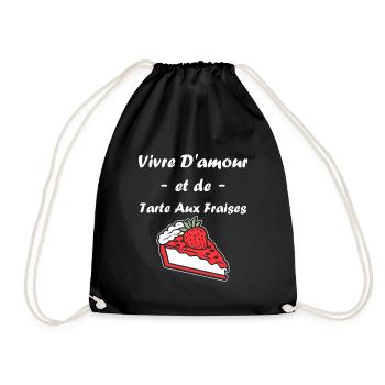 Tarte aux fraises - Sac de sport léger - noir - Devant