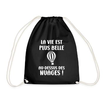 Humour Montgolfière - Sac de sport léger - noir - Devant